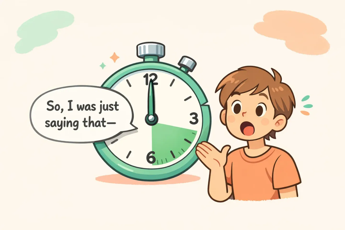 Illustration of Apple Dictation cutting off mid-sentence at 60 seconds while a user is still speaking